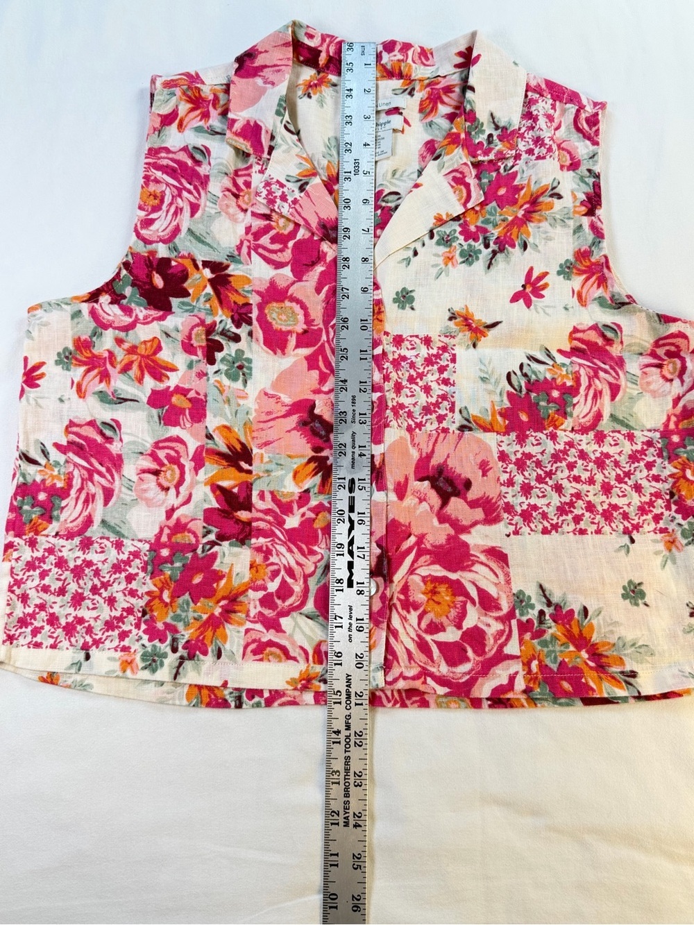 Haute Hippie Linen Floral Patchwork Matching Set Size Medium EUC - Picture 8 of 15